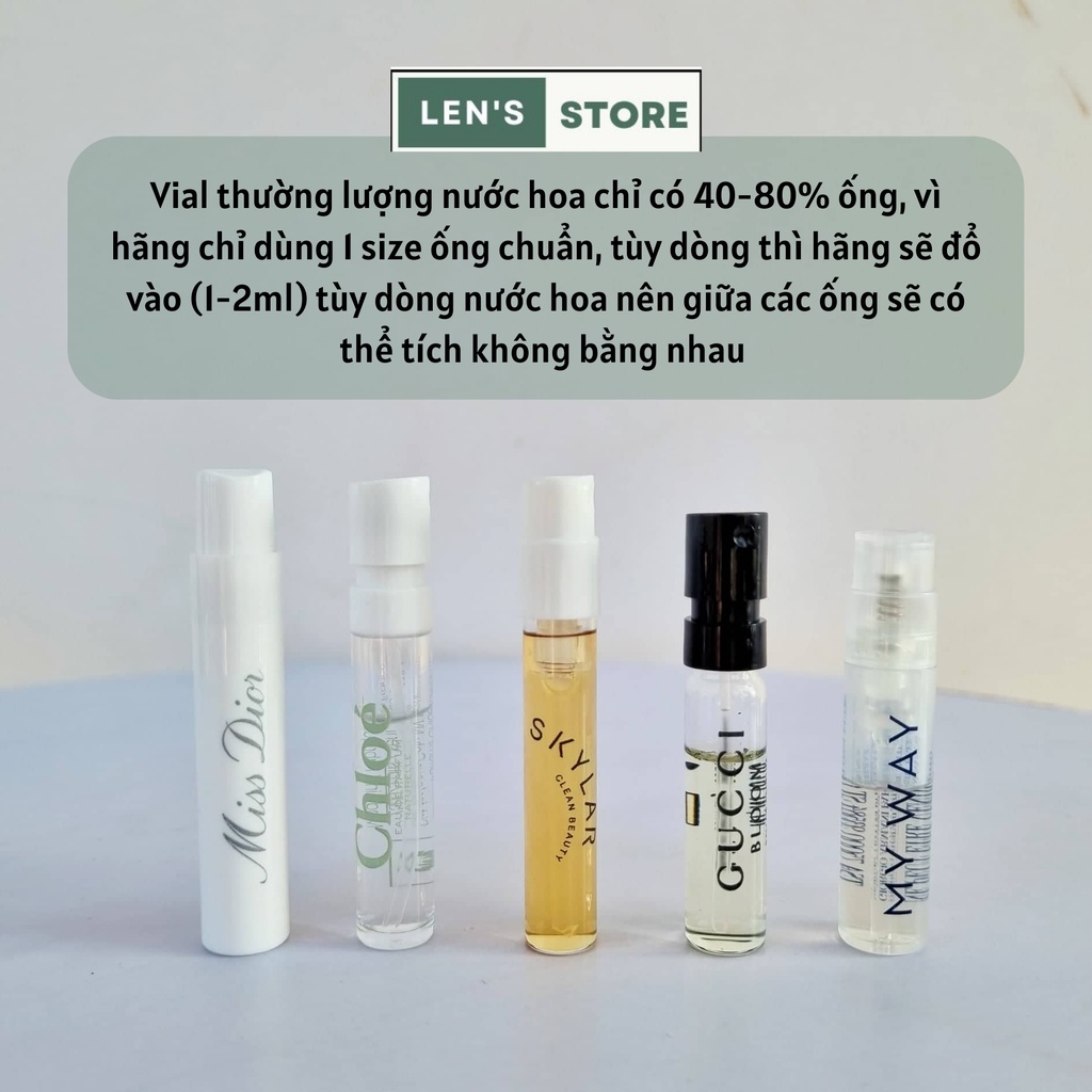 Vial nước hoa, mẫu thử nước hoa chính hãng các brand 1 - 1,5ml