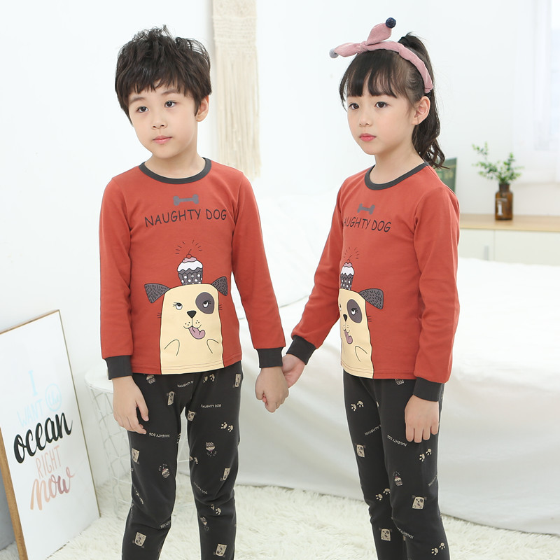 Bộ Đồ Ngủ 2 Món Vải Cotton Tay Dài + Quần Dài Cho Bé