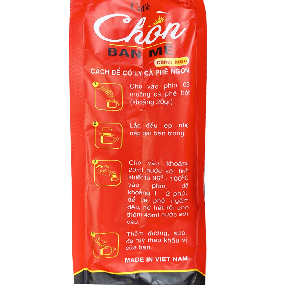 Bịch 500gr Cà phê rang xay pha phin Chồn Ban Mê