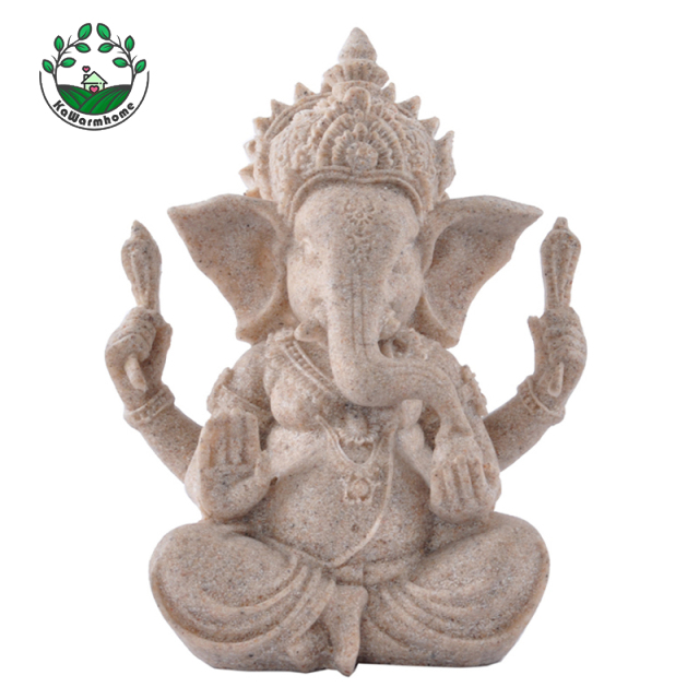 [whcart]Ganesha Buddha sculpture figurine luck god lucky charm decoration for home car office