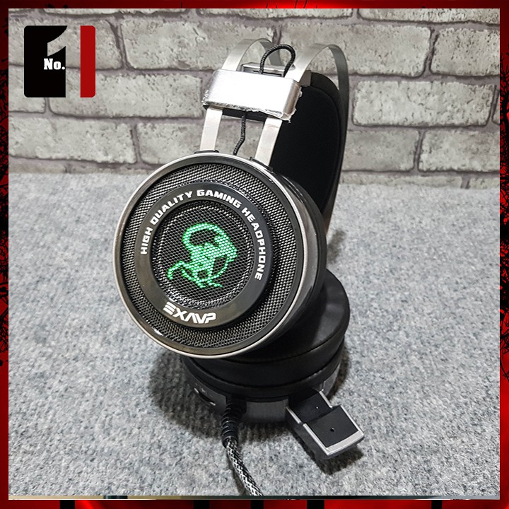 Tai Nghe Nhạc Headphone Gaming Chụp Tai Có Dây EXAVP EX820 Led RGB Tai Nghe Game Thủ Có Mic Máy Vi Tính Laptop Pc