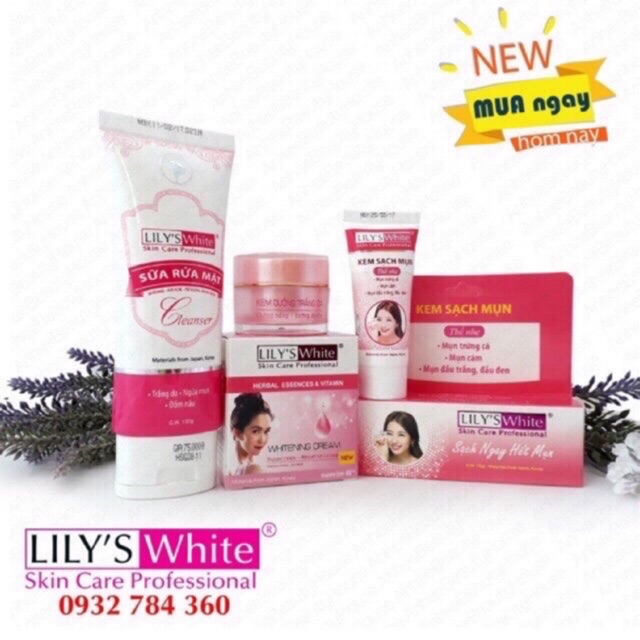 ComBo Mụn Thâm Lily’s White- Thể nhẹ
