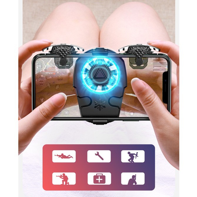  Quạt tản nhiệt điện thoại Z02 kèm nút bắn Trigger chơi game chống giật lag