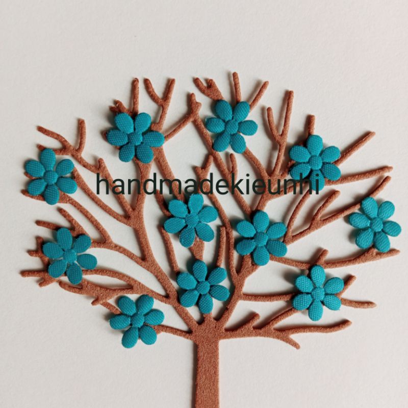 100 hoa vải size nhỏ 1cm, trộn nhiều màu - Thích hợp trang trí thiệp, bưu thiếp, bao lì xì,....