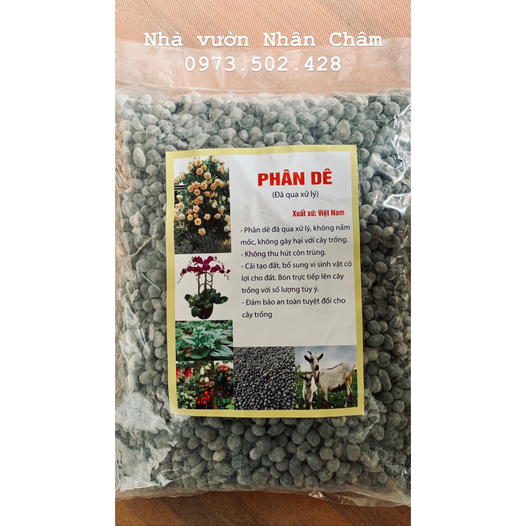 Phân dê đã xử lý làm phân bón lan và phân bón cây trồng