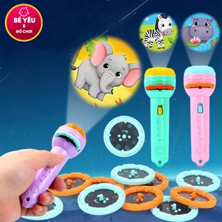 Đèn pin chiếu hình cho bé 80 hình động vật rất đáng yêu sắc nét, Đồ chơi giáo dục