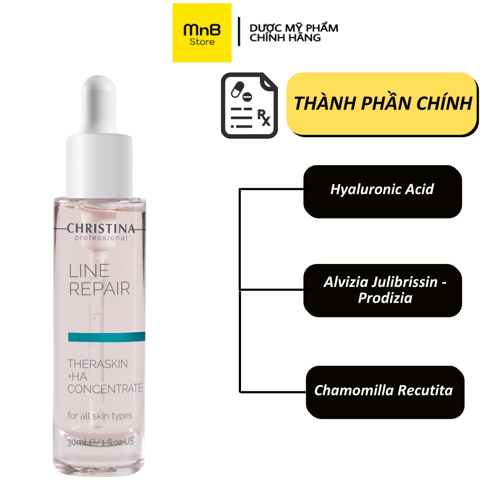 Tinh chất Christina Line Hydra Repair - Theraskin + HA Concentrate cấp nước, giữ nước và trẻ hóa làn da 30ml