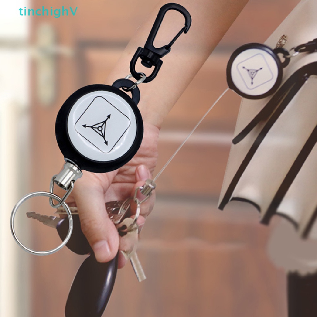 [TinchighV] 1 Dây Móc Chìa Khóa / Thắt Lưng Co Giãn Bằng Thép Có Thể Thu Gọn [Mới]