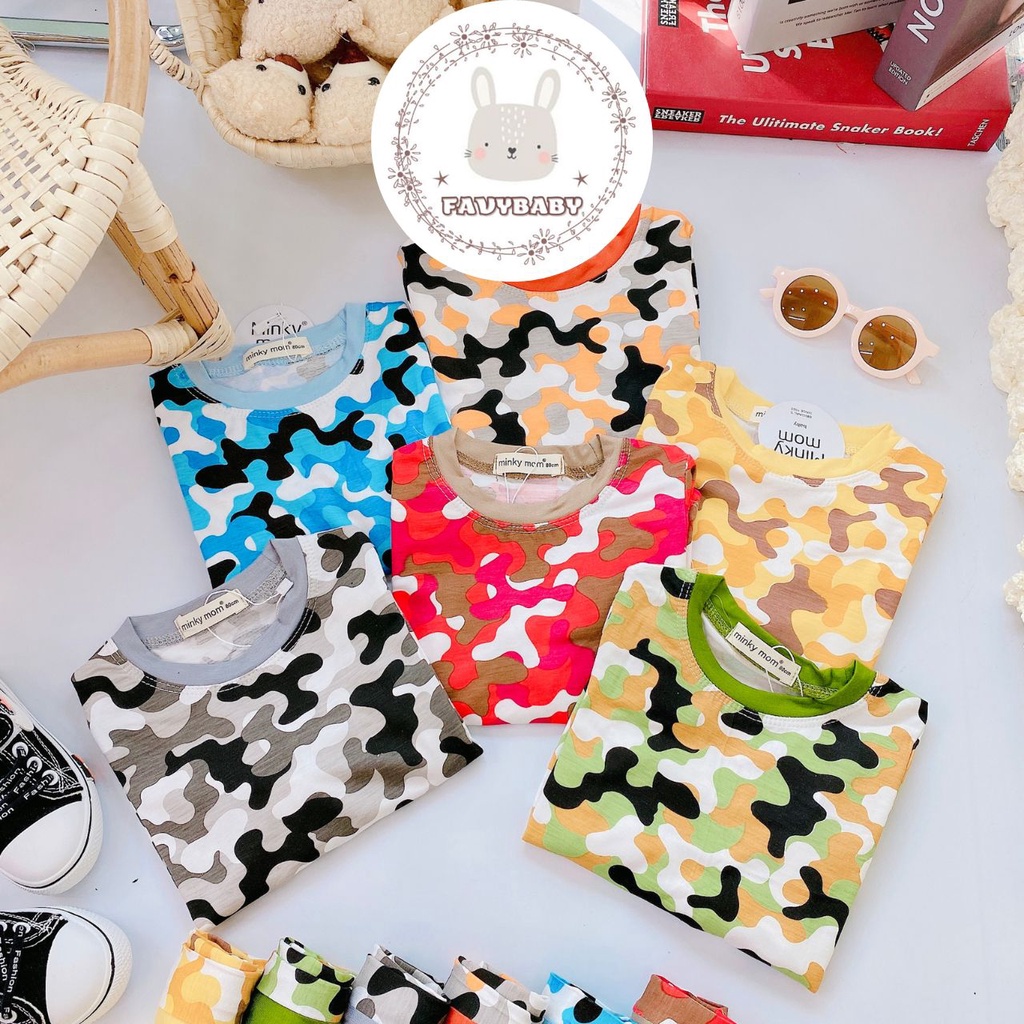 Bộ Dài Tay MINKY MOM Chính Hãng Bé Trai Bé Gái Thun Lạnh Màu Rằn Ri Độc Đáo Trẻ Em 0 1 2 3 4 5 Tuổi - Favybaby