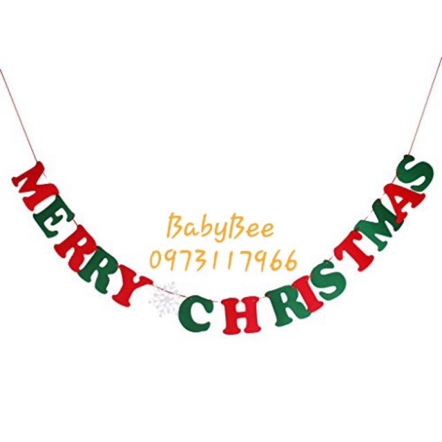 Dây chữ MERRY CHRISTMAS (giáng sinh)