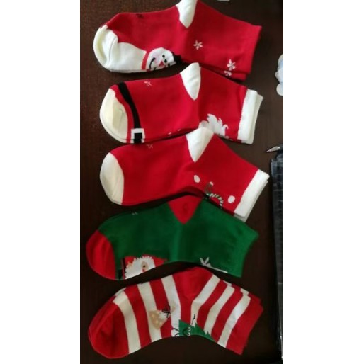 Set 5 Đôi Tất Noel Cổ Cao Cao Cấp - CHILLHOUSE