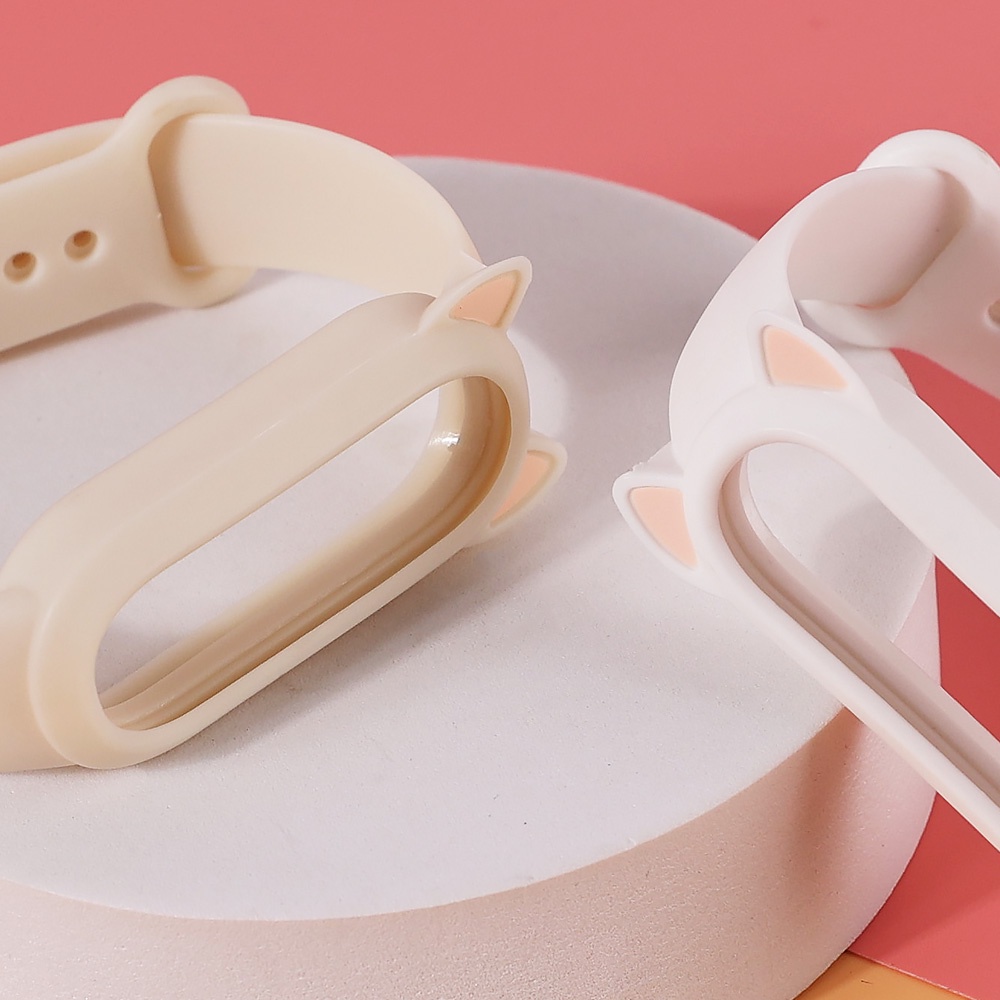 Dây Đeo Cổ Tay Bằng Silicone Hình Mèo Hoạt Hình Cho Xiaomi Mi Band 3/4/5/6