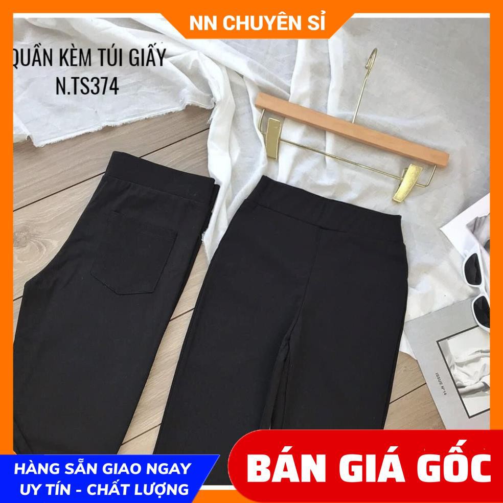 Quần body nữ có size đến 55kg ⚡Hàng đẹp⚡ Có kèm túi giấy ⚡Ảnh thật⚡ Quần legging thun co giãn TS374