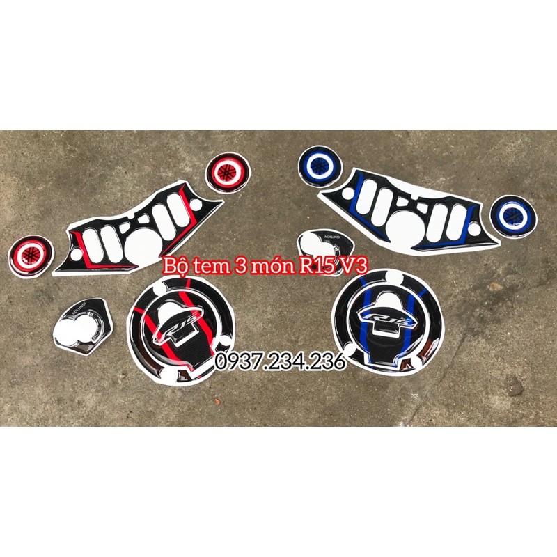 TEM DÁN YAMAHA R15 - R15v3 - trọn bộ full
