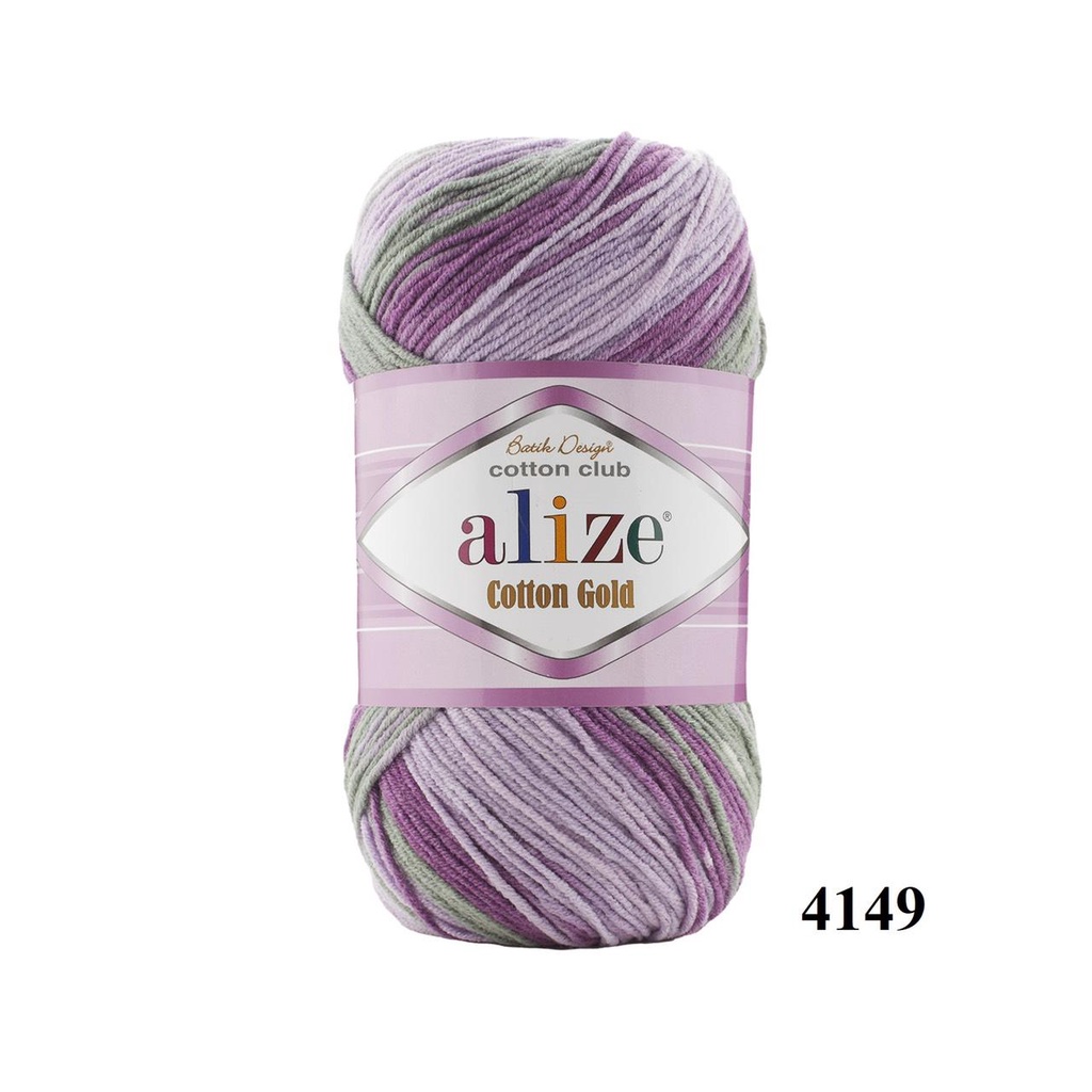 Cuộn len cotton loang Cotton Gold Batik hãng Alize Yarns đan móc thú, nón, áo hè siêu xinh