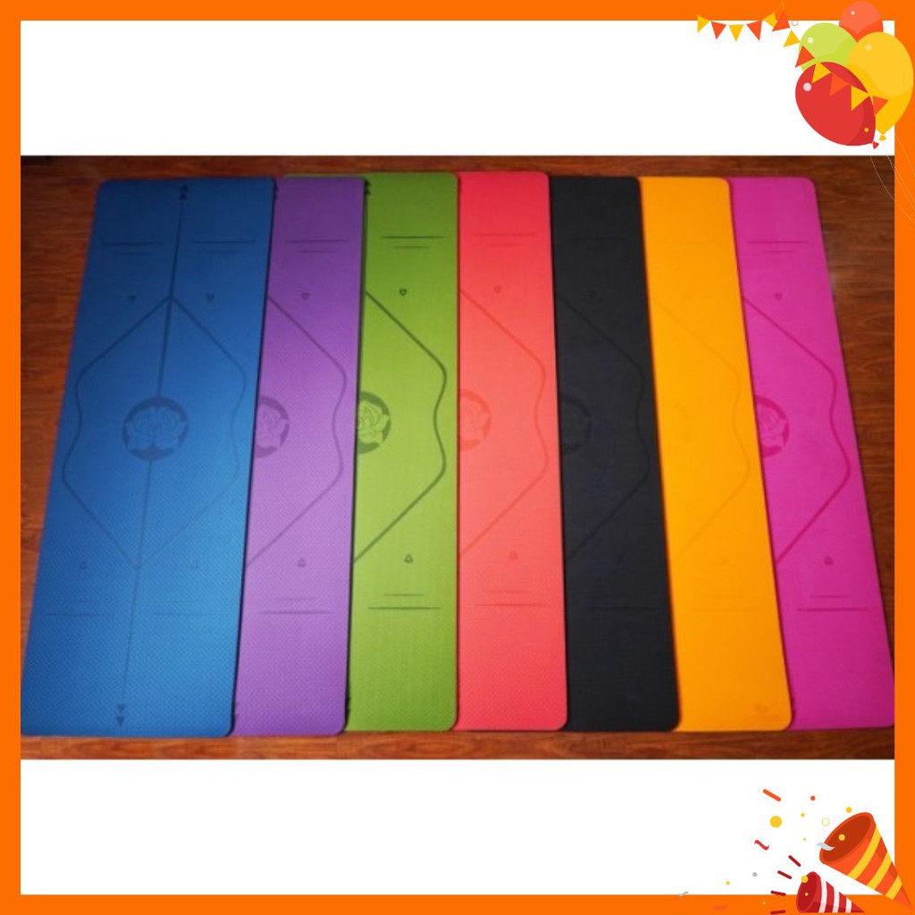 Thảm Tập Yoga Gym TPE 8MM và 6MM Định Tuyến Cao cấp Siêu bền Chống trơn trượt