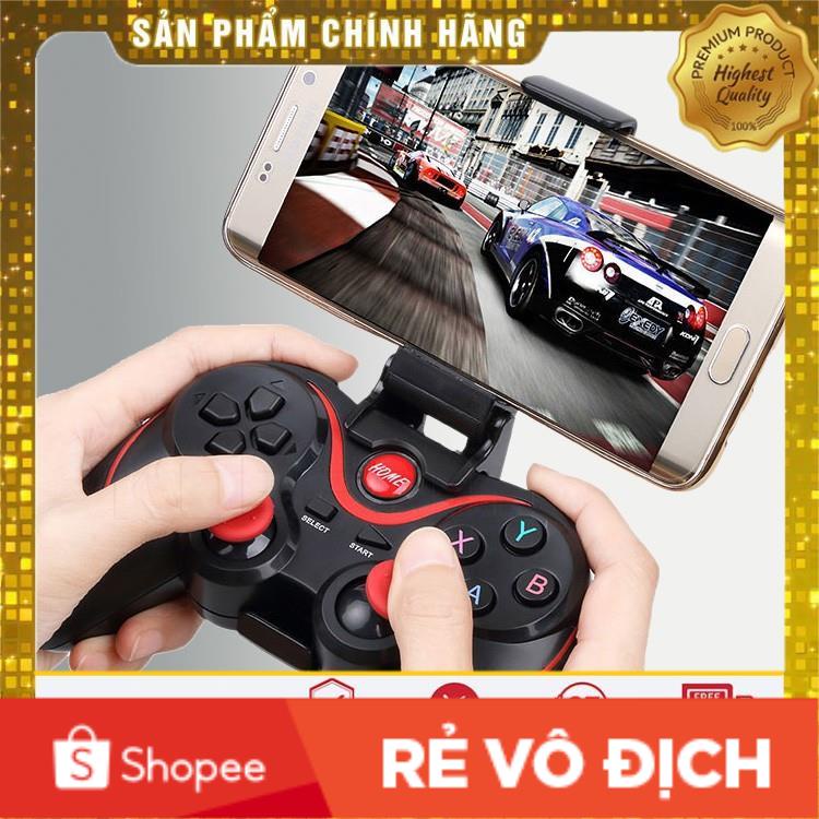 Tay Cầm Chơi Game X3/T3 Có Bluetooth Cho Smartphone, PC, Laptop, Android, IOS, Windows Có Giá Kẹp Điện Thoại