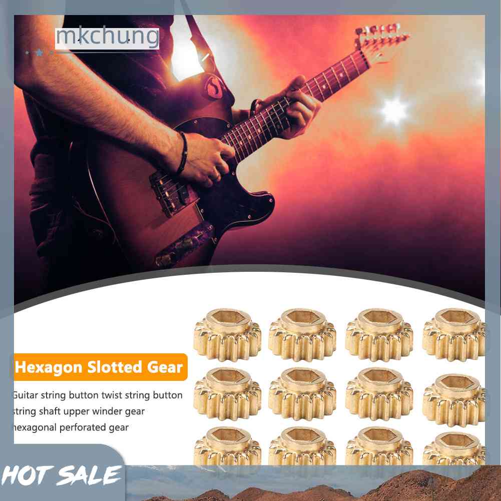 Bộ 12 Bánh Răng Điều Chỉnh Lỗ Lục Giác 1 / 15 Cho Đàn Guitar