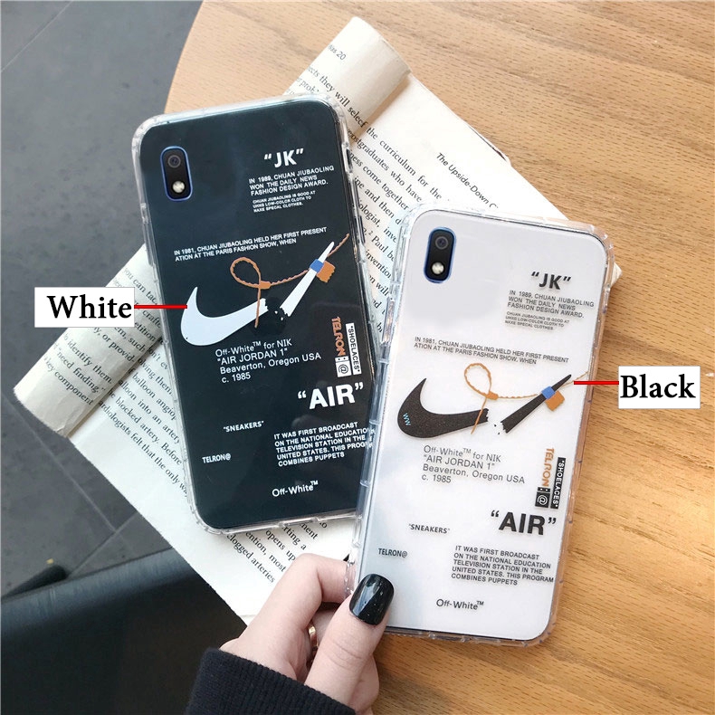 Ốp điện thoại TPU siêu mỏng họa tiết NIke Off cho Samsung Galaxy A10 M10 A20 A30 A70 A70S A7 2018 Grand J2 J7 Prime