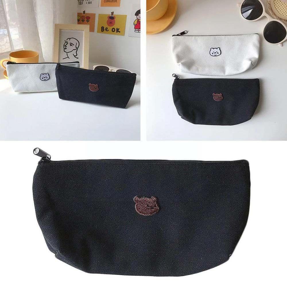 Bóp Viết Thêu Hình Mèo Dễ Thương Phong Cách Hàn Quốc Ốp