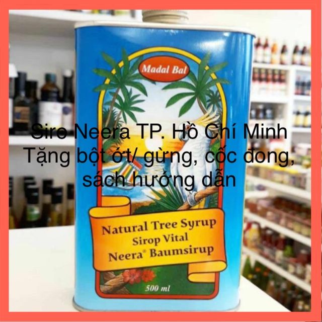 Siro Neera Detox Madal Bal Natural Tree Syrup tặng cốc đong bột ớt và hướng dẫn