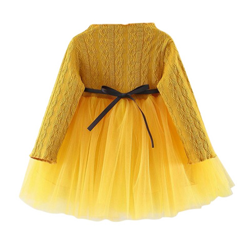 Đầm xoè Tutu dâu tay dài dễ thương cho bé gái