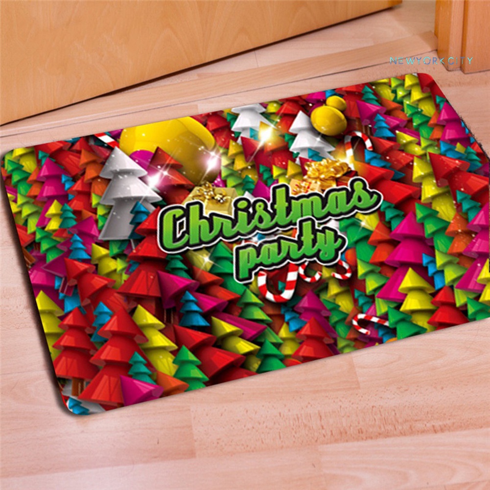 Thảm lót cửa chùi chân Chống Trượt Họa Tiết Giáng Sinh 40 x 60cm