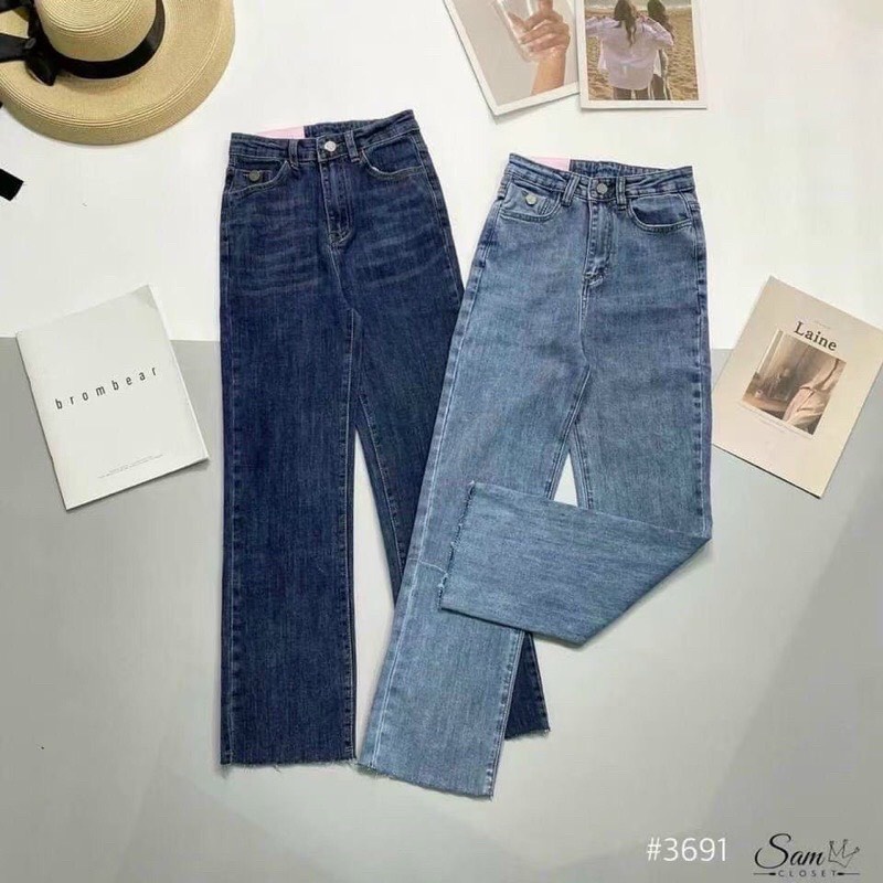 Quần jeans nữ ống đứng mã 3691 hàng quảng châu FANEGU