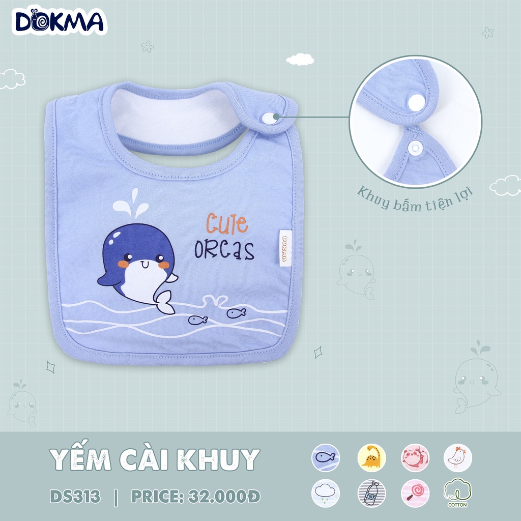 Yếm vuông cài khuy Dokma DS313