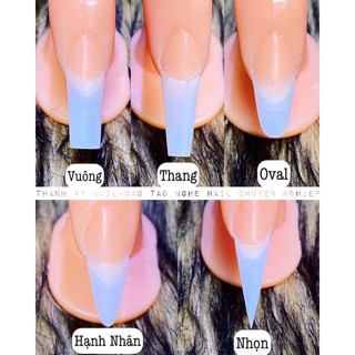 Ngón tay giả học làm nail, sơn móng, gắn móng, tập vẽ.