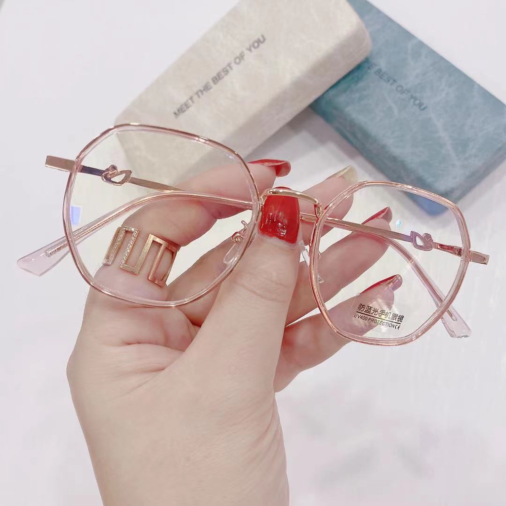 kính cận có độ -1.0~4.0 /Mắt kính gọng kim loại  thời trang/kính chống ánh sáng xanh /kính nam nữ
