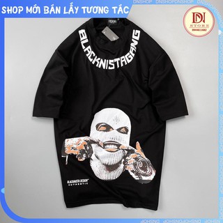 Áo thun cotton BLACKNISTAGANG, áo T Shirt tay lỡ nam nữ unisex,shop d.n