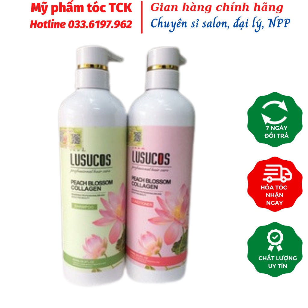 [HÀNG CHÍNH HÃNG] DẦU GỘI XẢ HƯƠNG PHỤC HỒI HƯƠNG THƠM HOA SEN LUSUCOS 800MLX2