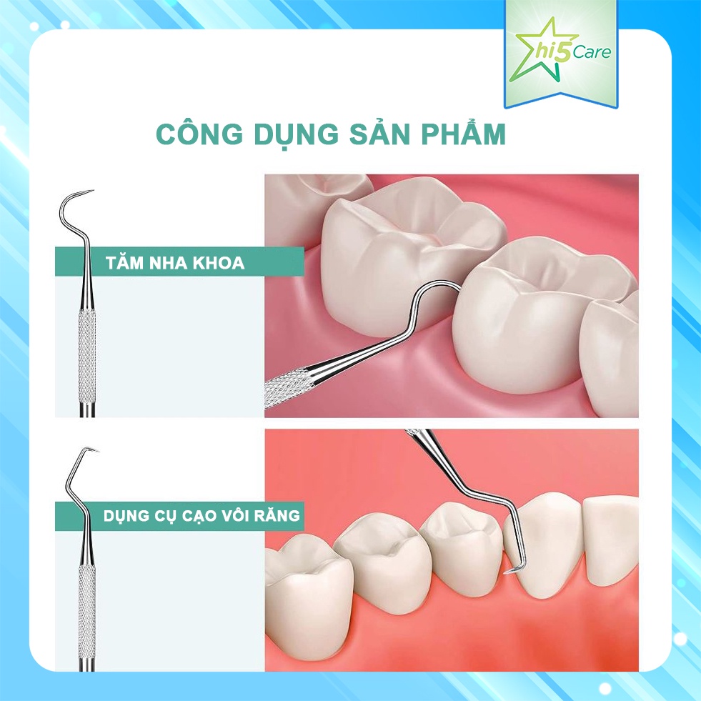 Dụng cụ cạo vôi răng chuyên nghiệp bằng thép không gỉ - Dụng cụ cạo vôi răng tại nhà#4