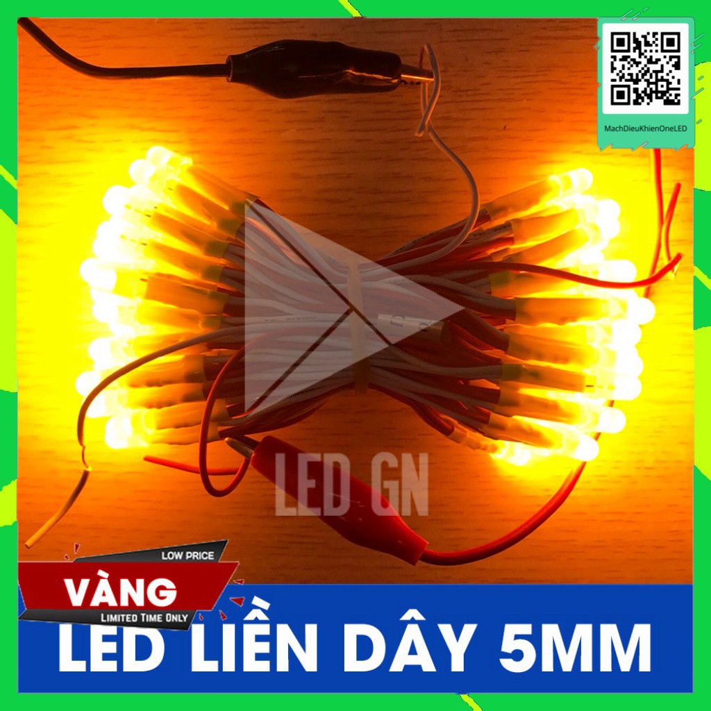 LED Liền Dây 5mm - Đủ Màu - 5V DC