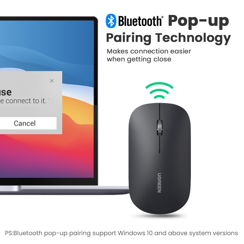 UGREEN Chuột không dây Bluetooth 4000 DPI 2.4G 3cm Siêu Mỏng