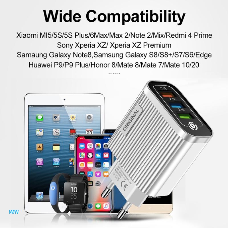 Củ Sạc Nhanh Usb 3.0 Có Màn Hình Led Hiển Thị Cho Điện Thoại
