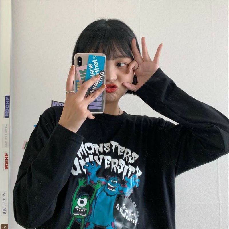 Áo thun tay dài Unisex Monsters