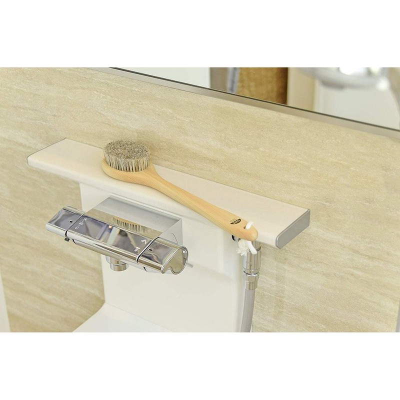 Bàn chải massage cơ thể Nhật Bản Ishimizu lông ngựa, cán gỗ Hinoki (cây pơ mu) - Hachi Hachi Japan Shop