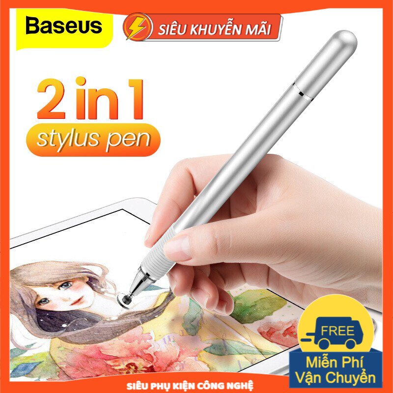 Bút Stylus Điện Dung Baseus Màn Hình Điện Thoại Máy Tính Bảng 2 Trong 1 Thông Dụng Cho iPad Pro Air Mini