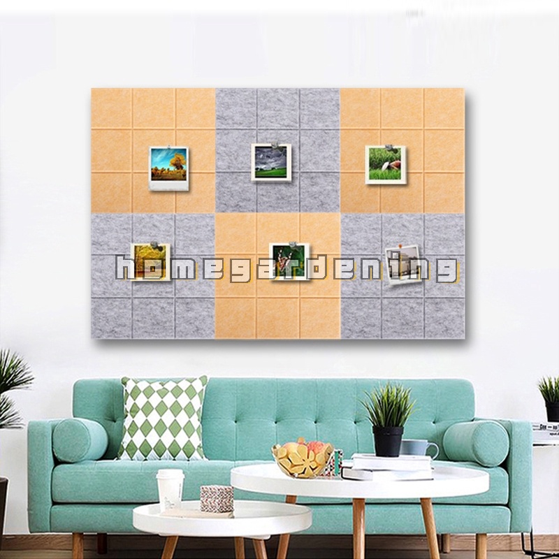 Bảng ghi chú treo ảnh bằng vải nỉ trang trí nhà tiện dụng 30*30cm