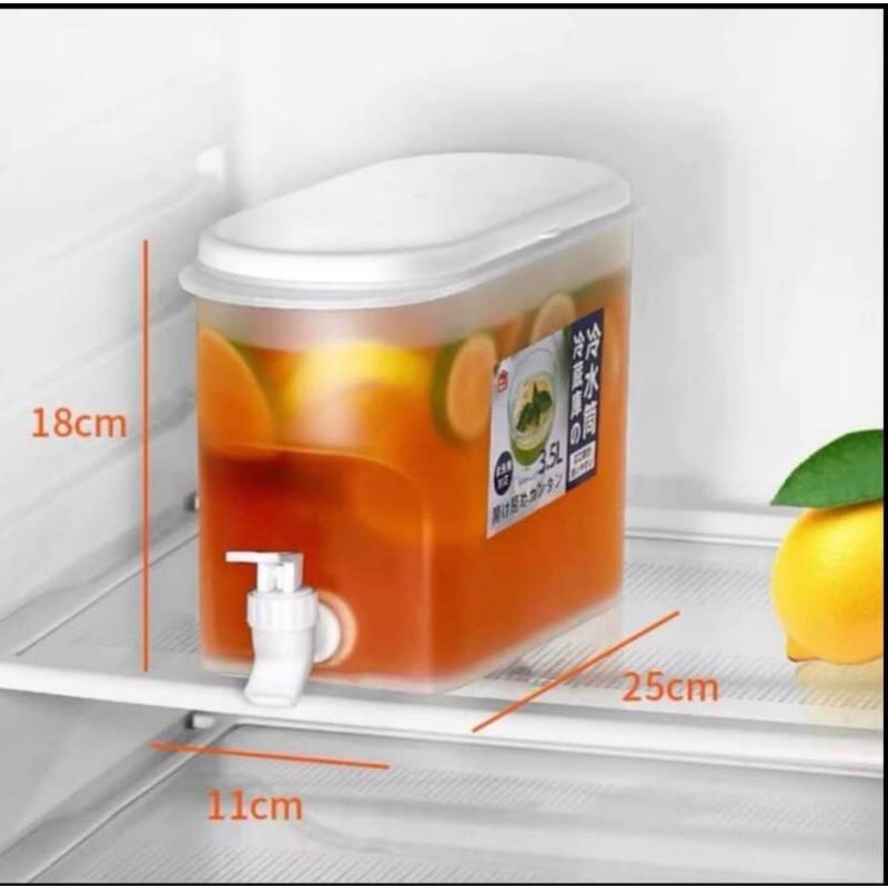 Bình đựng nước để tủ lạnh cỡ lớn có vòi dung tích 3.5L