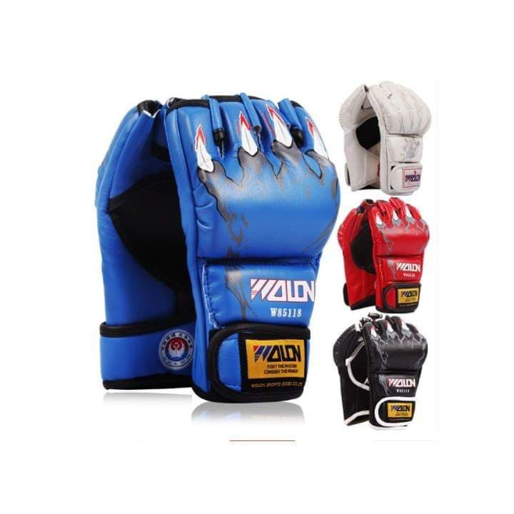 Combo 02 Đích Đấm Boxing Bàn Tay Tròn Walon + Găng MMA Cụt Ngón Walon Chính Hãng