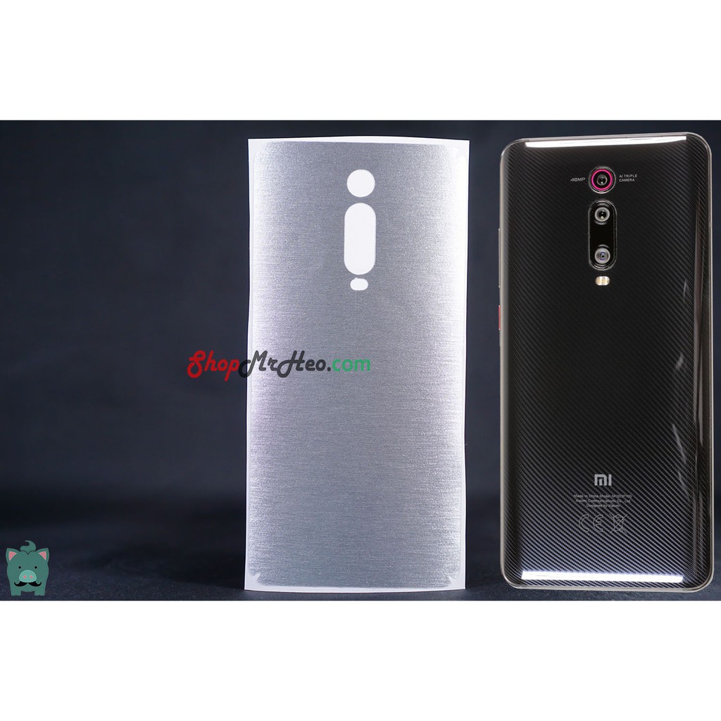 Dán Mặt Lưng Skin Vân Nhôm Xiaomi Mi 9T - Mi 9T Pro - K20 - K20 Pro