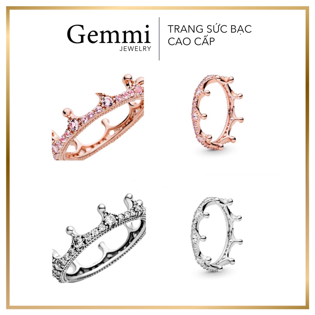 Nhẫn Vương Miện King NPS3 - Nhẫn Bạc Nữ Cao Cấp Gemmi Jewelry