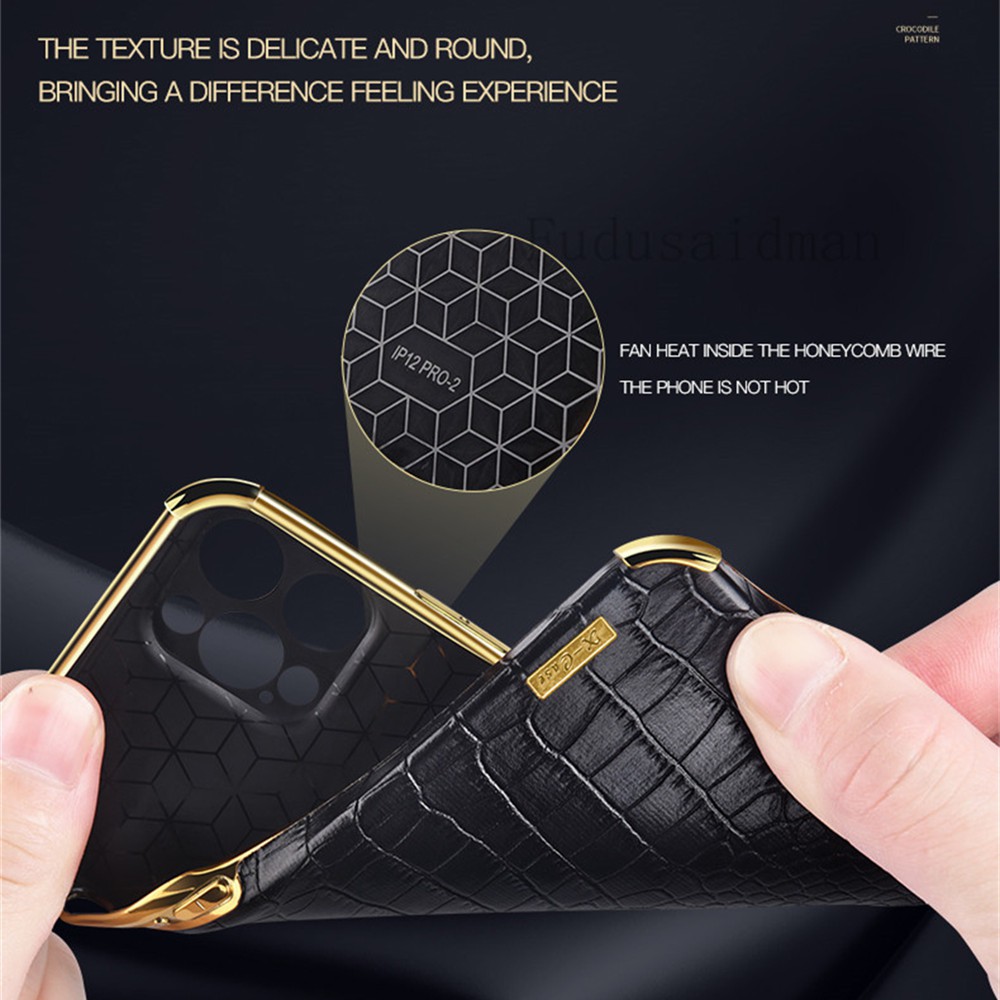 Ốp điện thoại da cá sấu có nhẫn dựng thích hợp cho iPhone 12 Pro Max X XR XS 11 Pro 6 6S SE 7 8 Plus