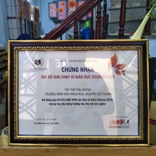 Khung bằng khen,giấy khen f4 nâu hoa vănkt 21x30