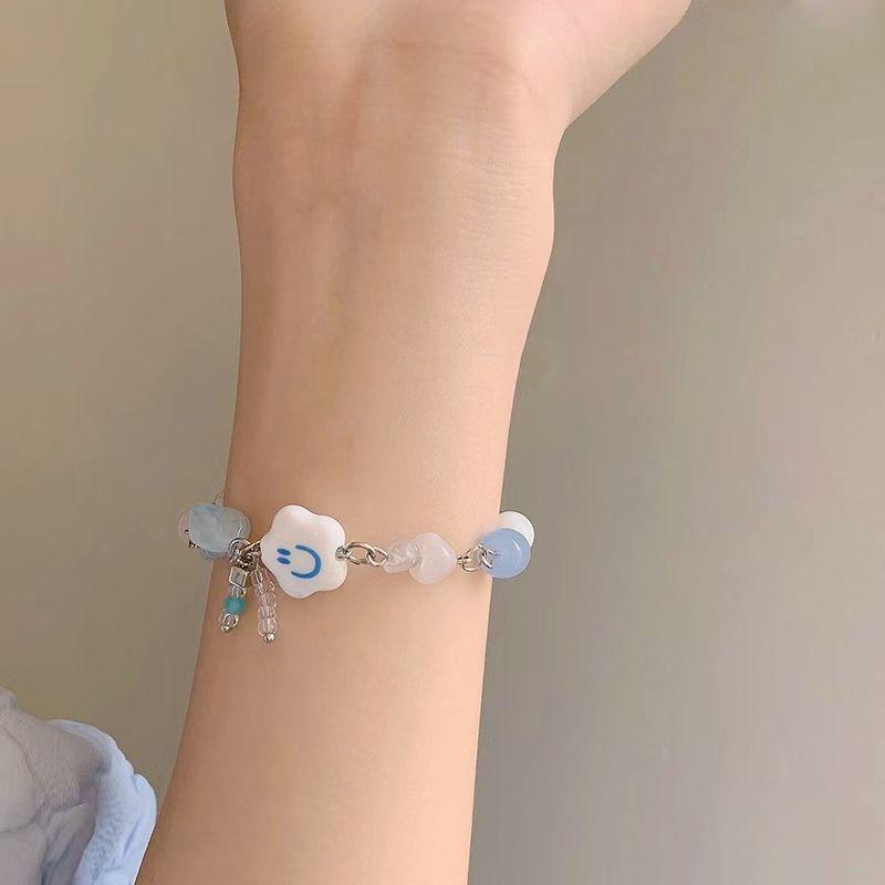 Vòng Tay Đính Đá Zircon / Ngọc Trai / Bướm / Trái Tim Thời Trang Phong Cách Hàn Quốc Cho Nữ