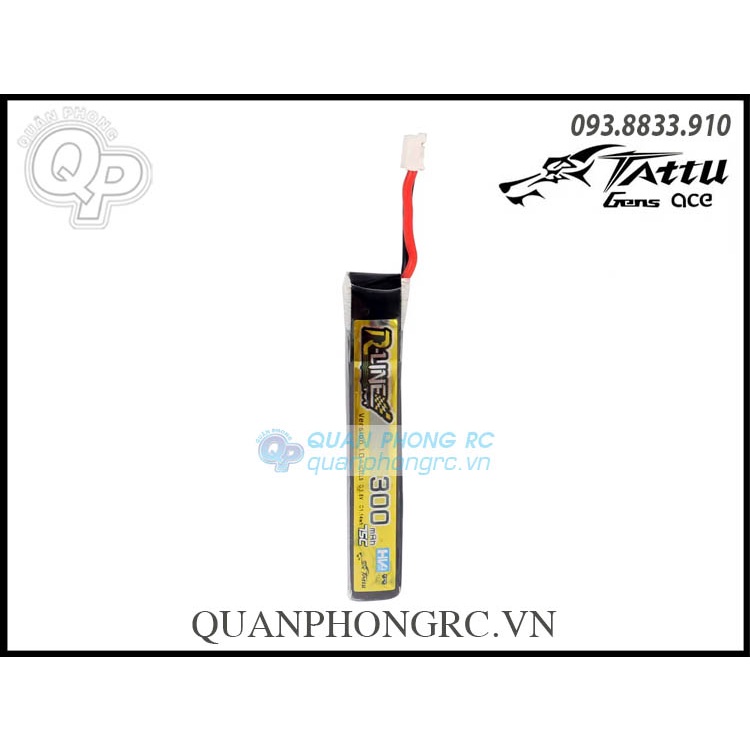Pin Tattu R-Line 300mAh 1S 75C 3.8V LiHV Battery PH2.0