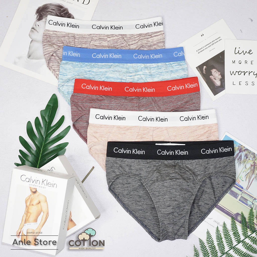 HỘP 5 Quần sịp nam Tam giác COTTON Elastane Cao Cấp co dãn 4 chiều Hàng hãng xuất USA - BRAEX